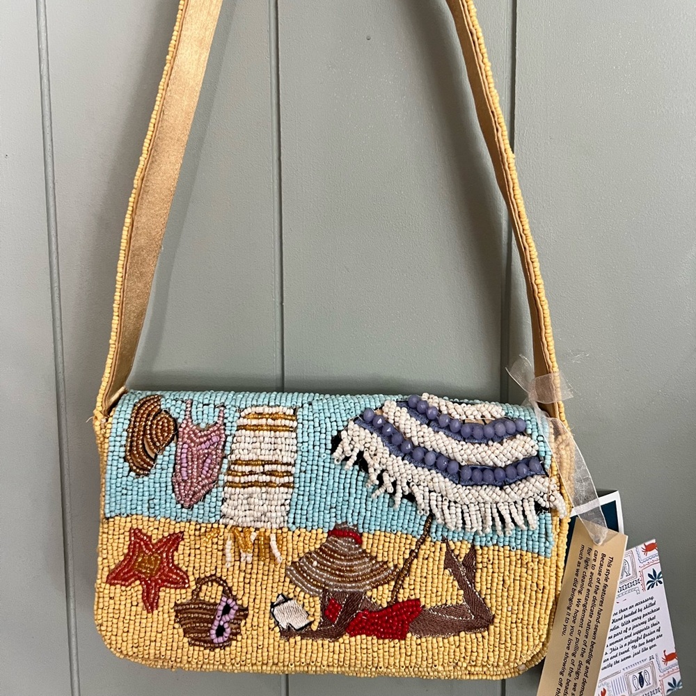 TikTok Viral Day at the Beach Beaded Women's Bag